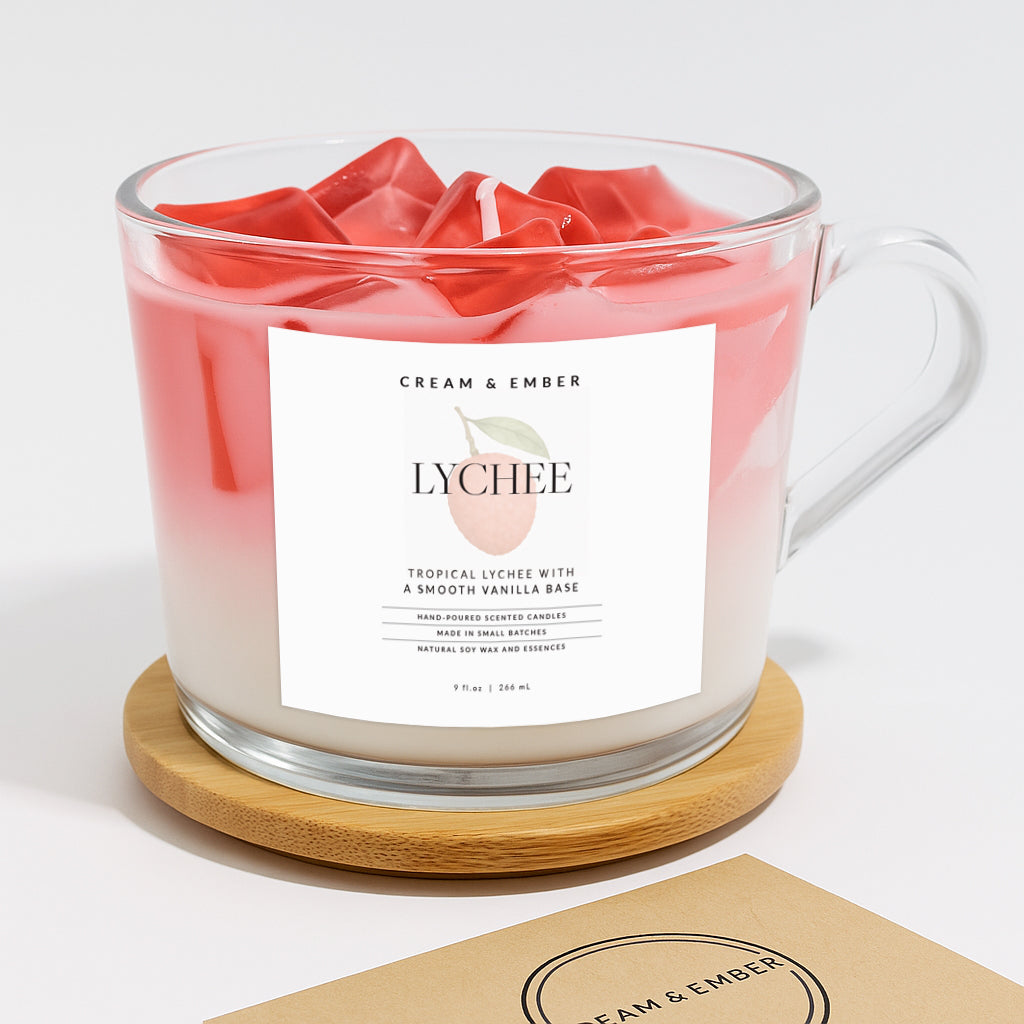 Iced Lychee & Vanilla Latte Candle
