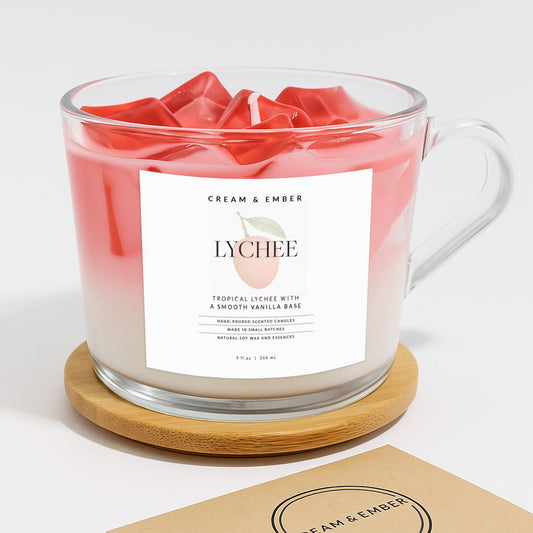 Iced Lychee & Vanilla Latte Candle