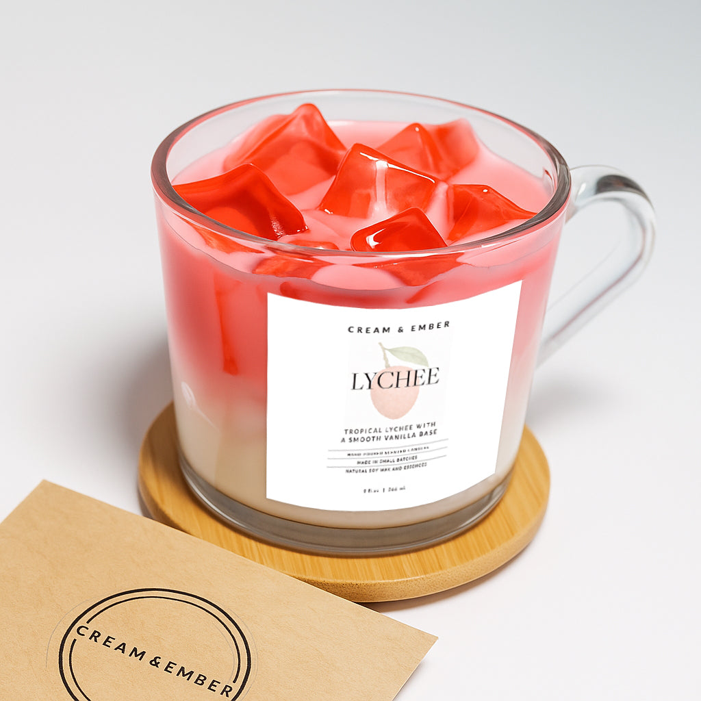 Iced Lychee & Vanilla Latte Candle