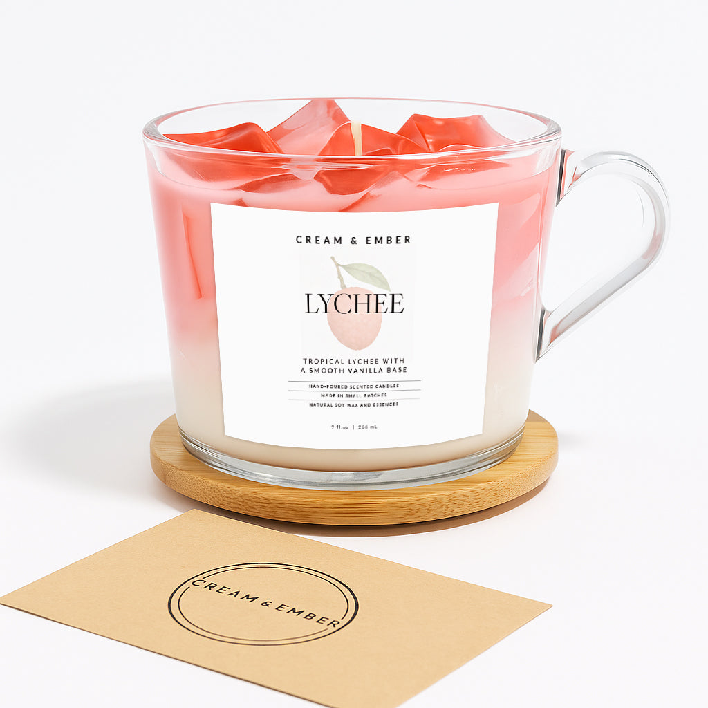 Iced Lychee & Vanilla Latte Candle